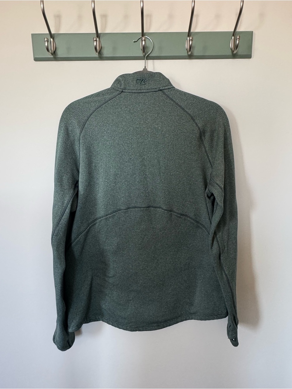 Cutter & Buck Hunter Heather Green Quarter-Zip Pullover Philadelphia Eagles - Picture 5 of 7